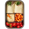 Nærbilde av silikonteiler i Sandwichboks rustfritt stål 1250 ml med bambuslokk - black+blum