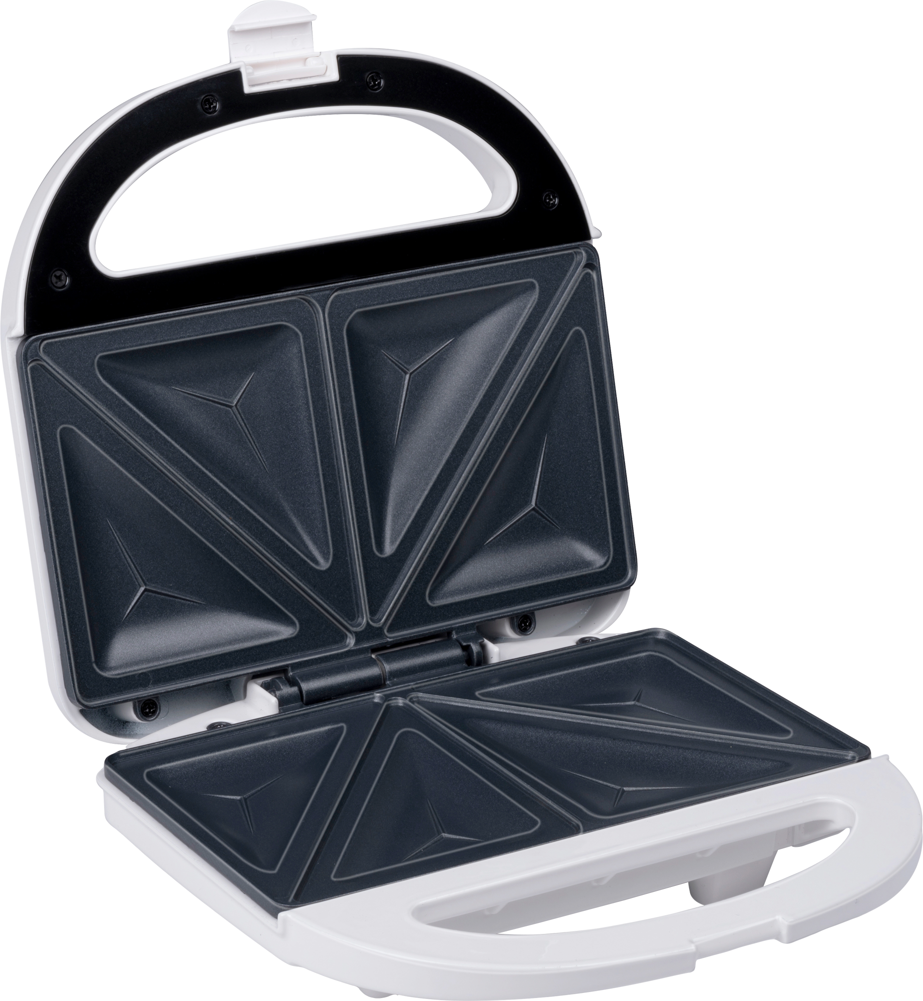 Sandwichgrill 750 W hvit/svart 22 x 22 cm - Alpina forfra