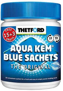 Sanitærposer Aqua Kem Blue for fekaltank 18 stk forfra