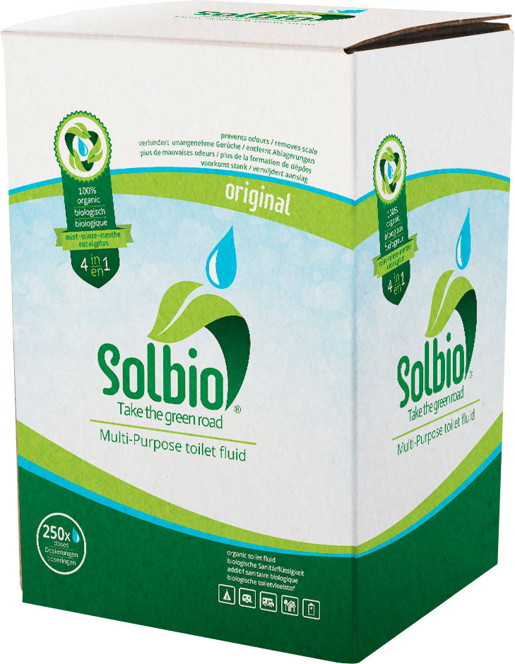Sanitærtilsetning Original Bag-in-Box 10 liter økologisk forfra