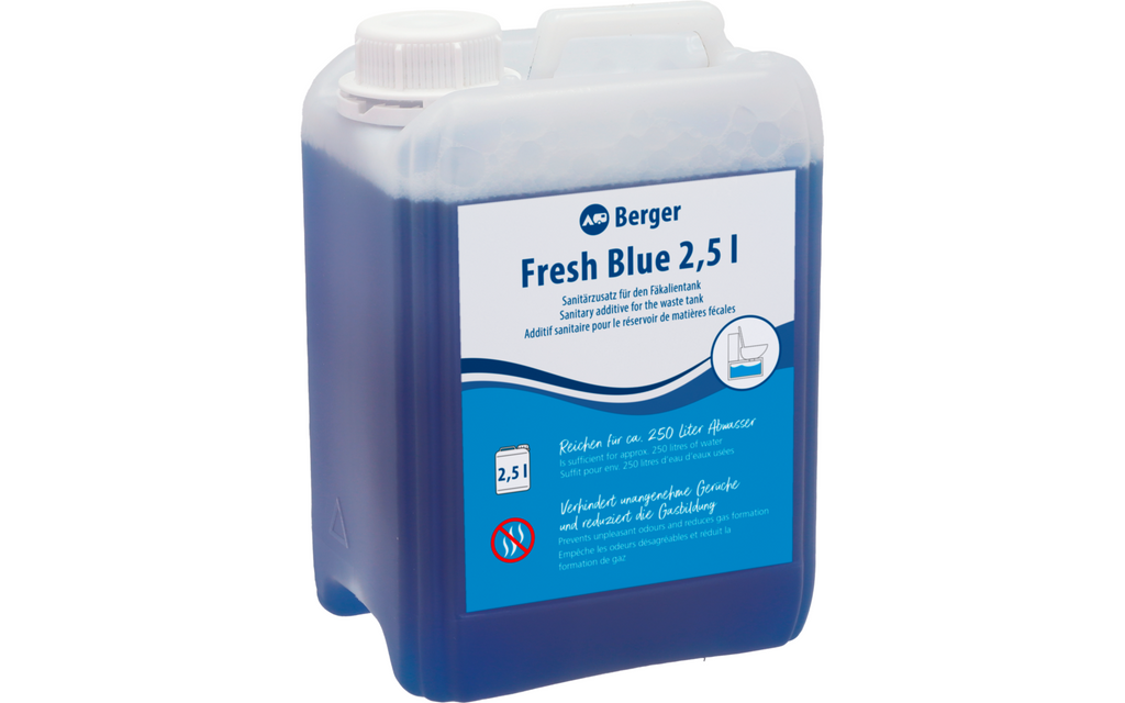 Sanitærsett 3-delt med Fresh Blue 2,5 l bakside