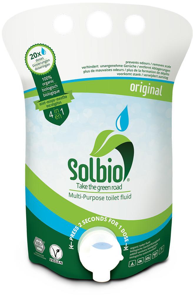 Sanitærtilsetning 4 in 1 Original biologisk - Solbio bakside