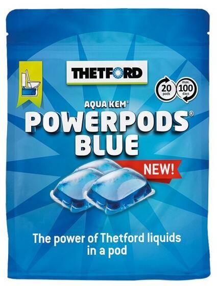 Sanitærtilsetning Aqua Kem Powerpods Blue 20 stk - Thetford forfra