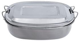 Bakside av Såpeboks i rustfritt stål 12,7 x 9,7 cm BasicNature