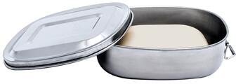 Detalj av lokk på Såpeboks i rustfritt stål 12,7 x 9,7 cm BasicNature