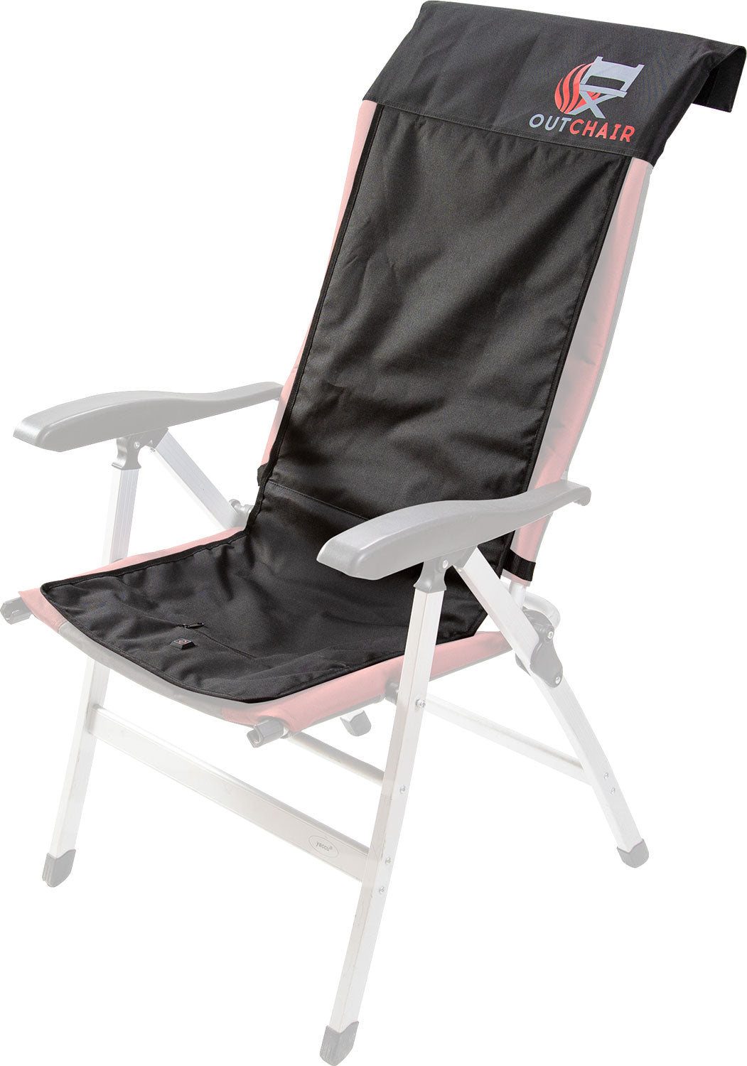 Seat Cover oppvarmbar stolpute med batteri 120x42 cm - Outchair forfra