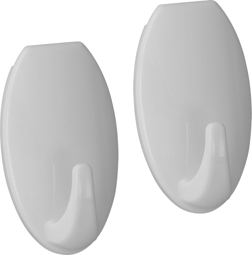 Selvklebende krok oval pullCLEAN 2-pk hvit - front