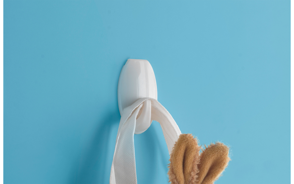 Selvklebende krok oval pullCLEAN 2-pk hvit - nærbilde av klebestip