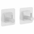 Selvklebende kroker kvadratiske 3x3 cm 2-pakning - Metaltex forfra