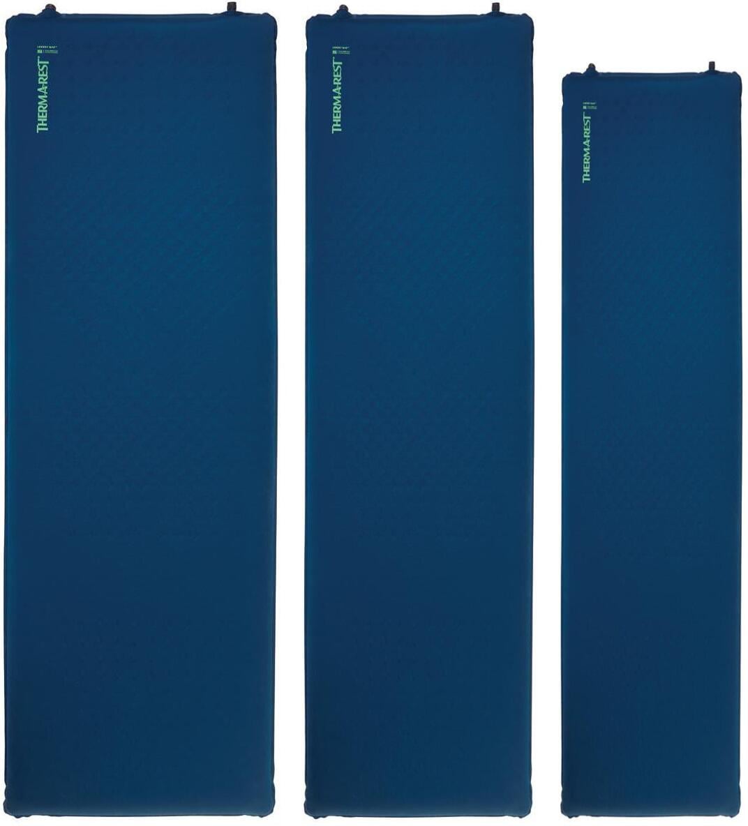 Selvoppblåsbart liggeunderlag LuxuryMap Poseidon 7,6cm R6,0 blå Therm-a-Rest forfra