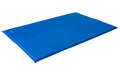 Selvoppblåsende dobbelt liggeunderlag Comfort Duo 196x130x5 cm blå, oppblåst og sett ovenfra