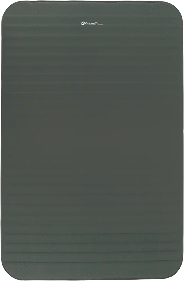 Selvoppblåsende liggeunderlag Dreamboat Double 200x140 cm - Outwell i grønt sett forfra