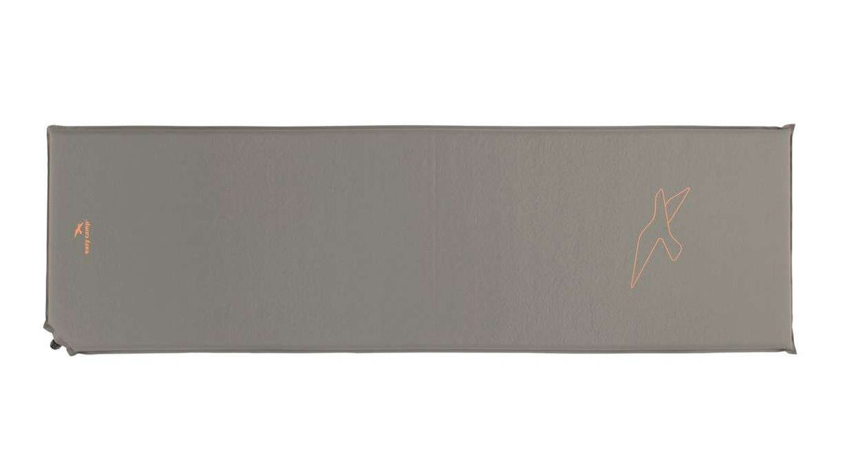 Selvoppblåsende liggeunderlag Siesta Mat Single 1,5 cm - Easy Camp i grått, utbrettet sett ovenfra