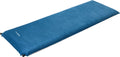 Selvoppblåsende liggeunderlag single 200 x 65 x 10 cm, mikrofiber i blått, utrullet sett ovenfra
