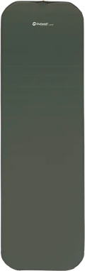 Selvoppblåsende liggeunderlag Sleepnest Single 200x60x5 cm - Outwell i grønt sett forfra