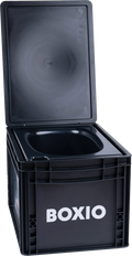 Separasjonstoalett mobilt i euroboxformat 40x30x28 cm forfra Boxio
