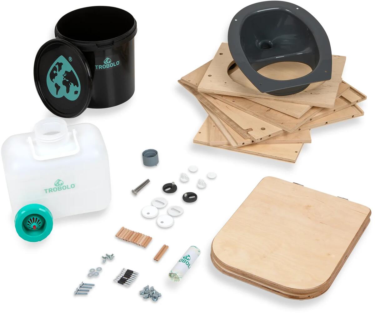 Montert separasjonstoalett TeraBlœm byggesett 11L, erletre i bruk