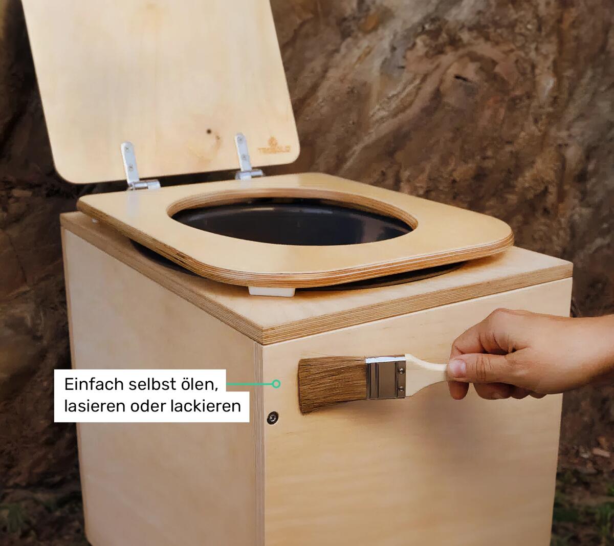 Separasjonstoalett TeraBlœm byggesett 11L, erletre med naturlig avtrekkssystem