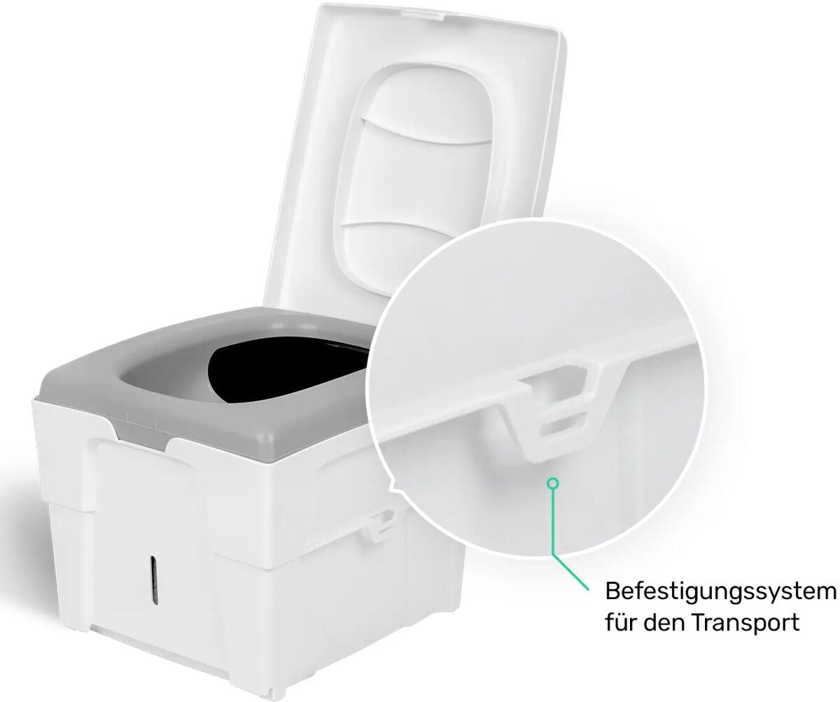 Detalj av SafeShell System på Separasjonstoalett WandaGO Lite