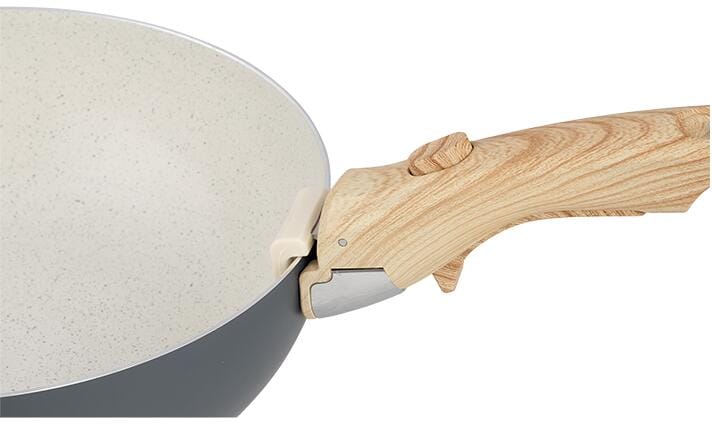 Serveringspanne Quayside Ø24 cm induksjon, avtakbart håndtak montert på kokeplate