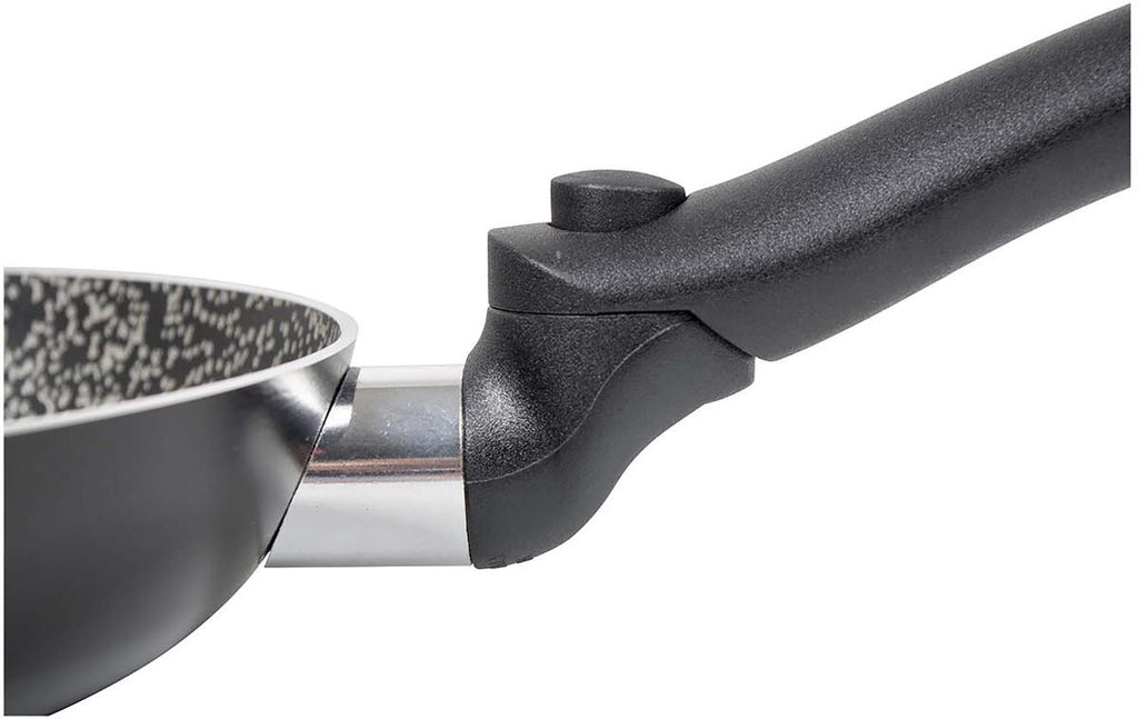 Serveringspanne Turn Ø24 cm med klappehåndtak aluminium montert