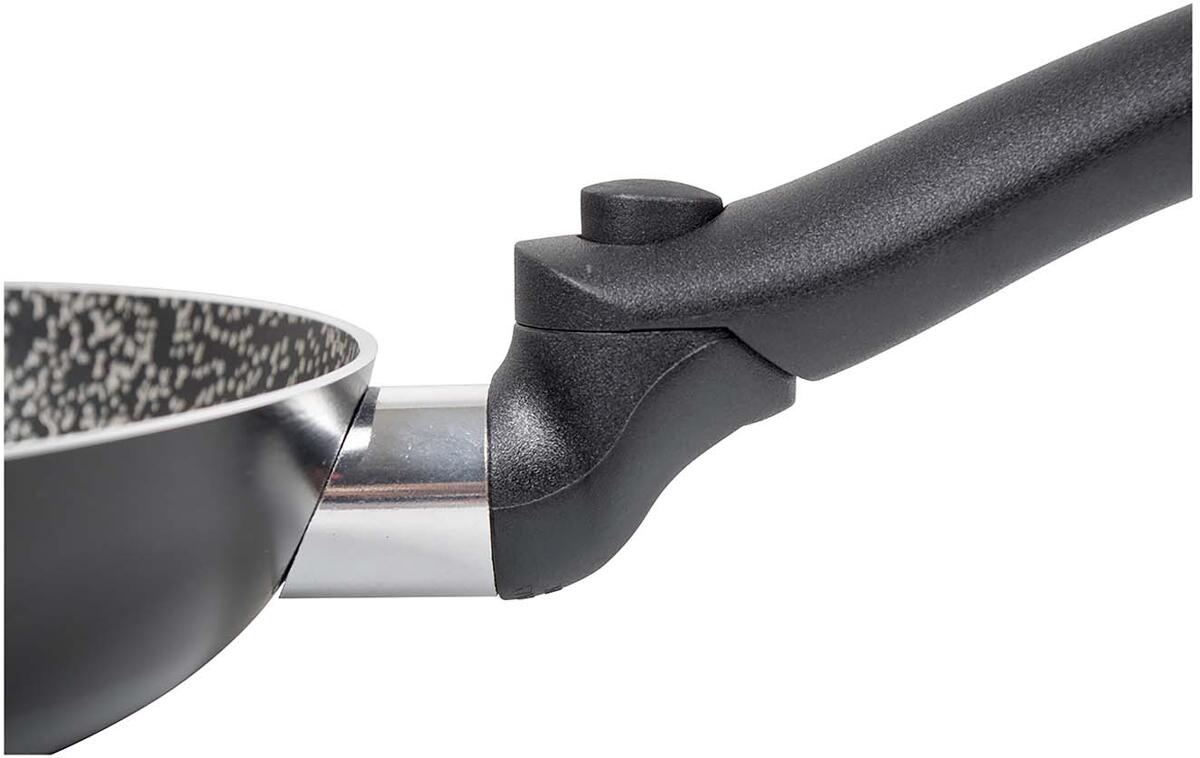 Serveringspanne Turn Ø24 cm med klappehåndtak aluminium montert