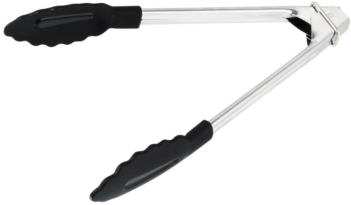 Serveringstang Food&More 18 cm rustfritt stål svart forfra