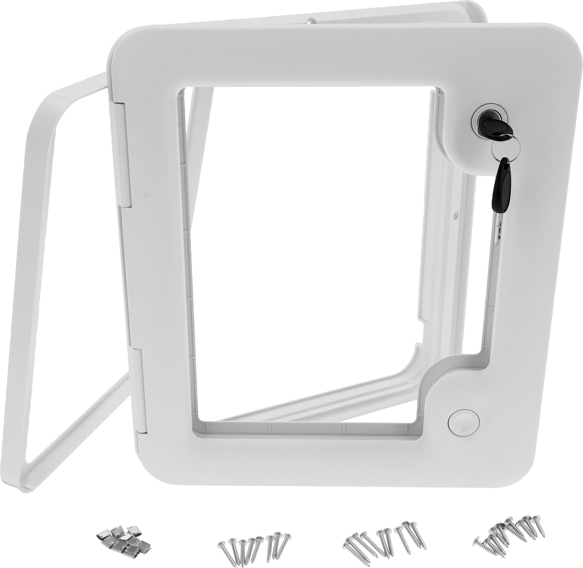 Serviceluke for campingvogn veggtykkelse 26–46 mm aluminium hvit forfra