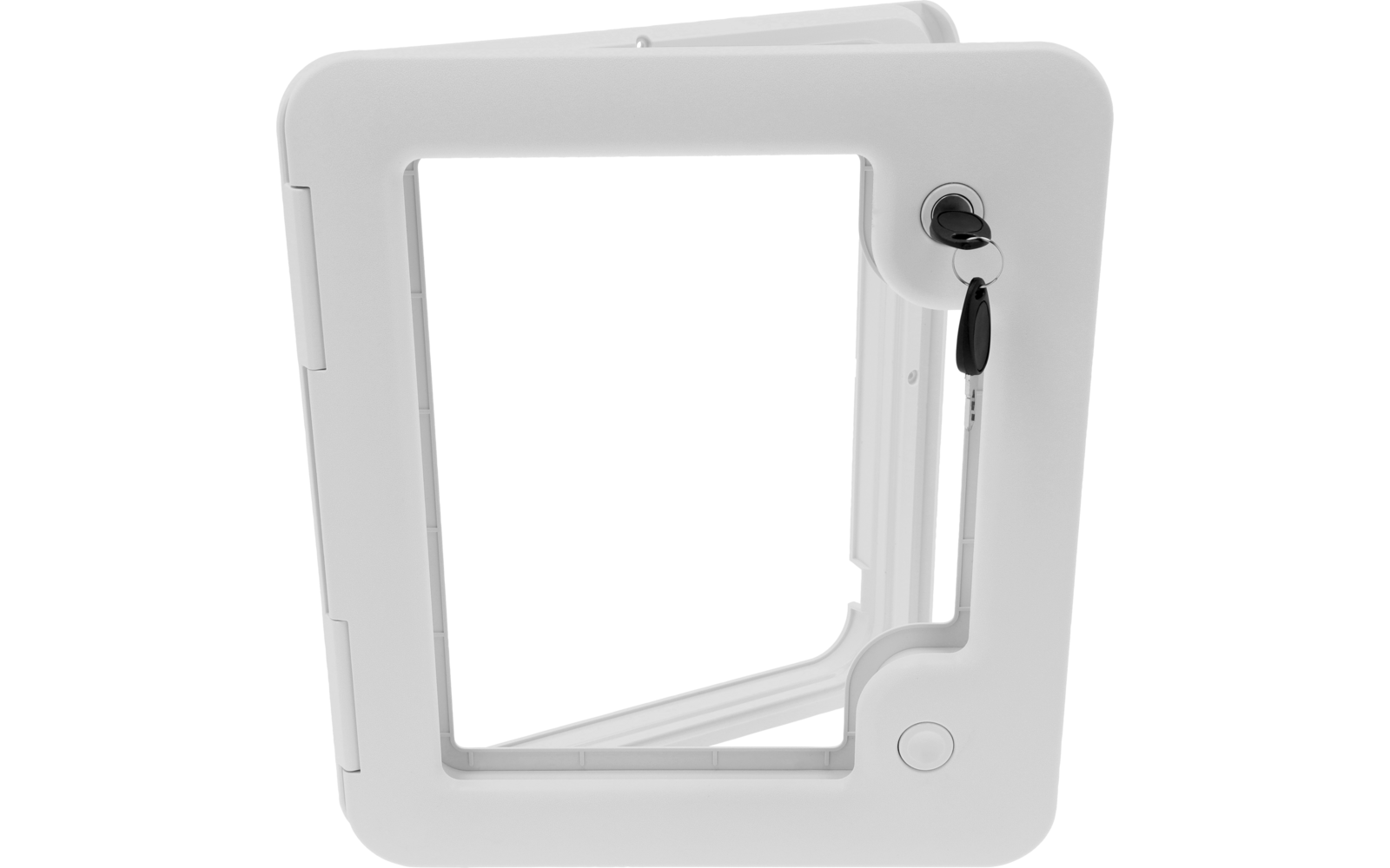 Serviceluke for campingvogn veggtykkelse 26–46 mm aluminium hvit bakside