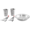 Montert Servicesett 10-deler for 2 personer rustfritt stål 700 g - Robens