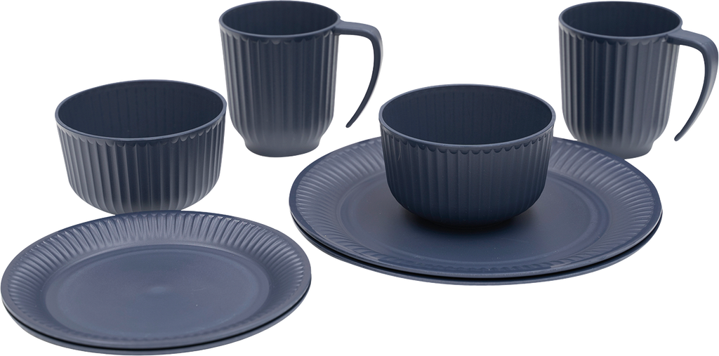 Servicesett Delish for 2 personer polypropylen navy night forfra