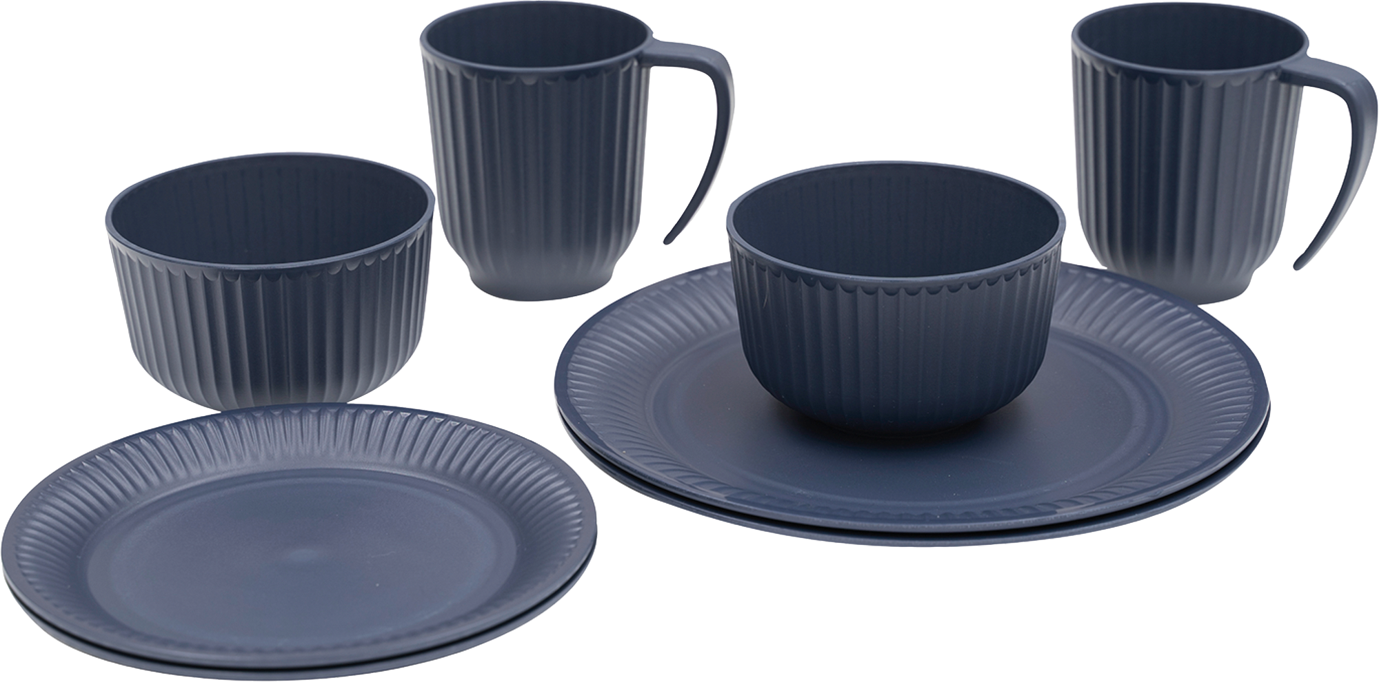 Servicesett Delish for 2 personer polypropylen navy night forfra