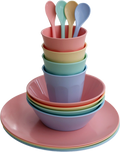Servicesett Nora Macarons 16 deler for 4 personer - Koziol forfra