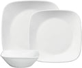 Servicesett Pure White Vitrelle glass 12 deler - Corelle forfra