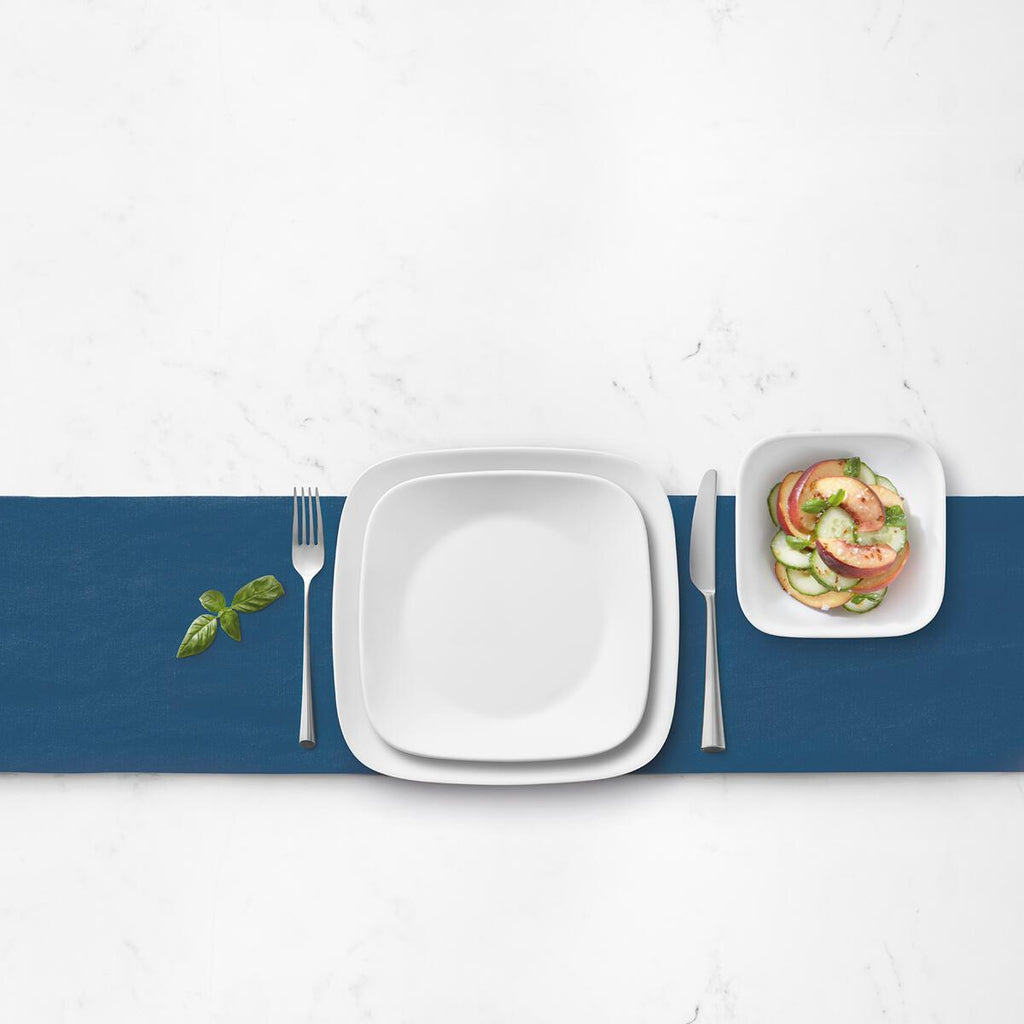 Servicesett Pure White Vitrelle glass 12 deler - Corelle detalj av glassmateriale
