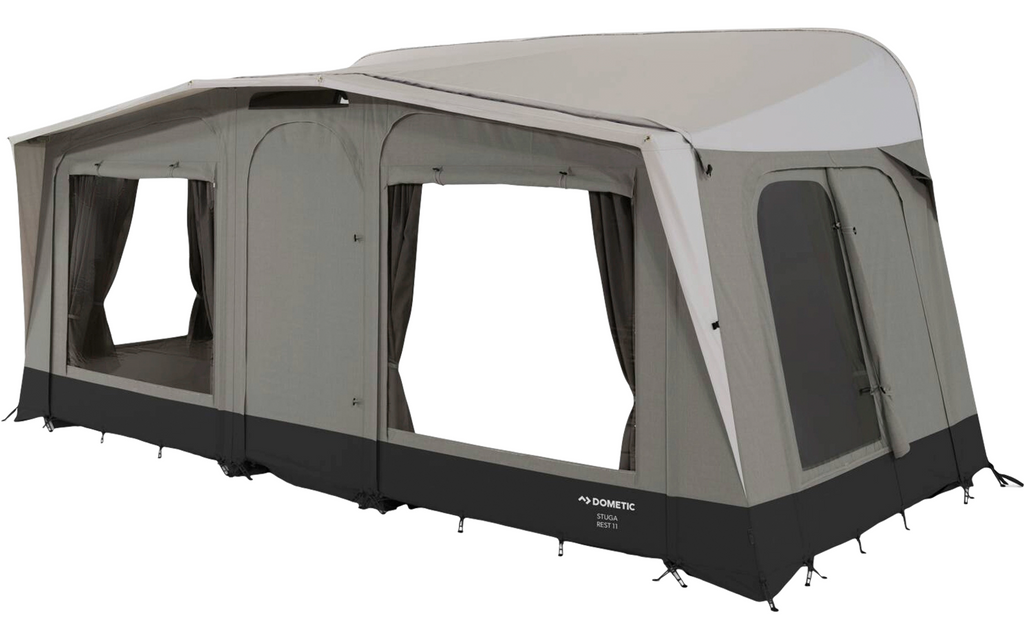 Innvendig rullegardin på Sesongfortelt Stuga Rest 470x250 cm med stålramme
