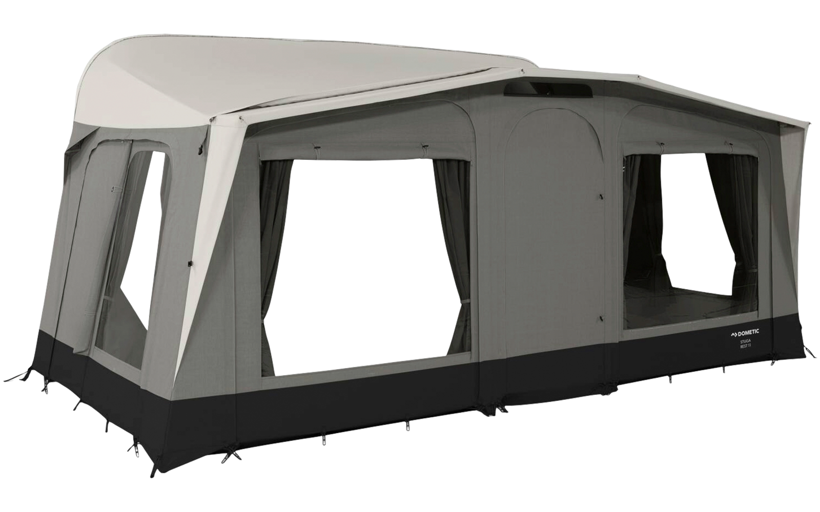 Vindtett deksel på Sesongfortelt Stuga Rest 470x250 cm med stålramme