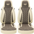 Setetrekk for bobil 2 stk Ducato/Jumper/Boxer svart/grå forfra