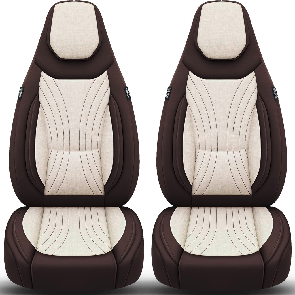 Setetrekk C-Serie for bobil 2 stk Ducato/Jumper/Boxer brun/svart forfra