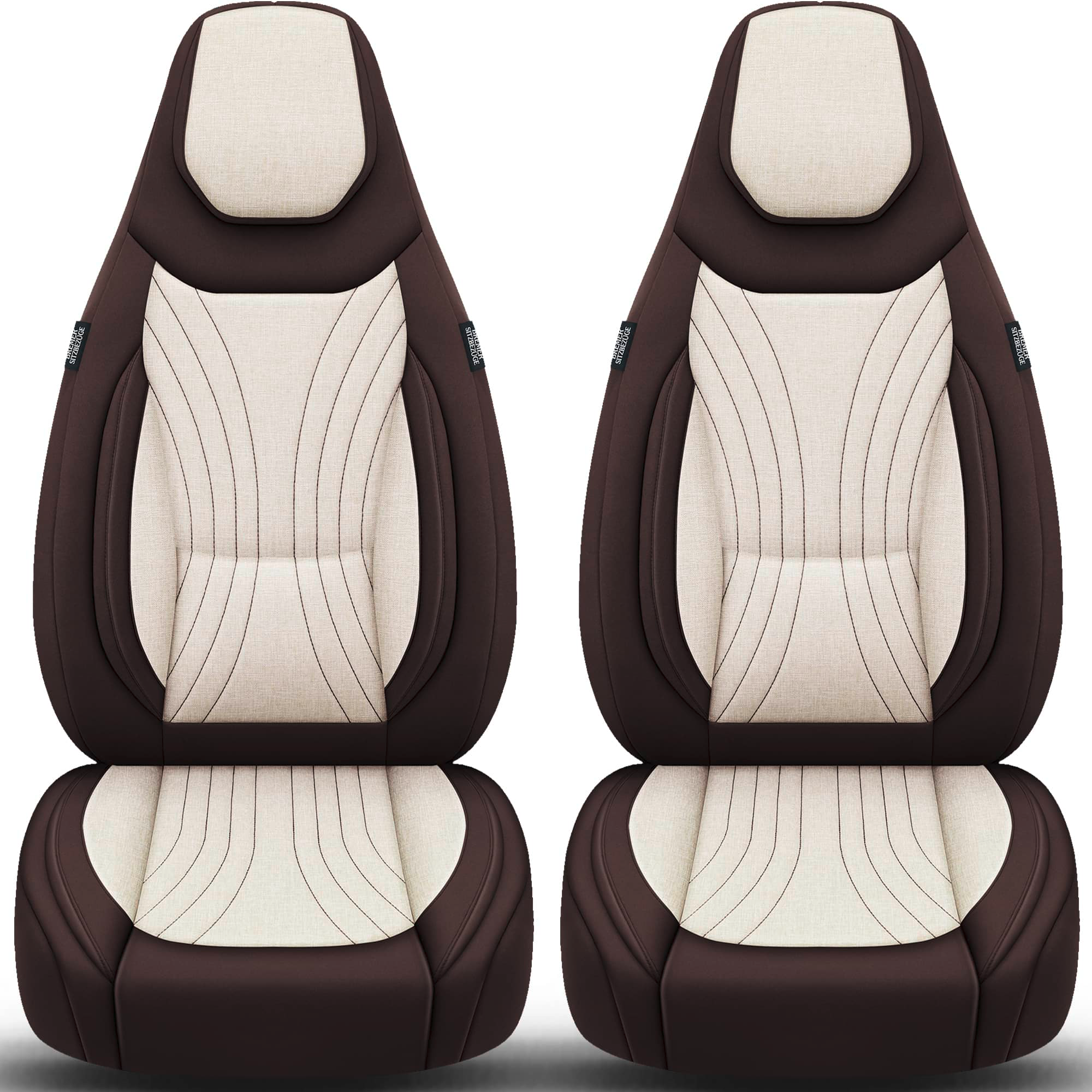 Setetrekk C-Serie for bobil 2 stk Ducato/Jumper/Boxer brun/svart forfra