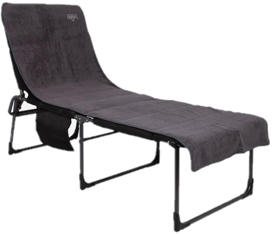 Setetrekk i frotté for liggestoler XL 210x75 cm grå - Crespo, forfra