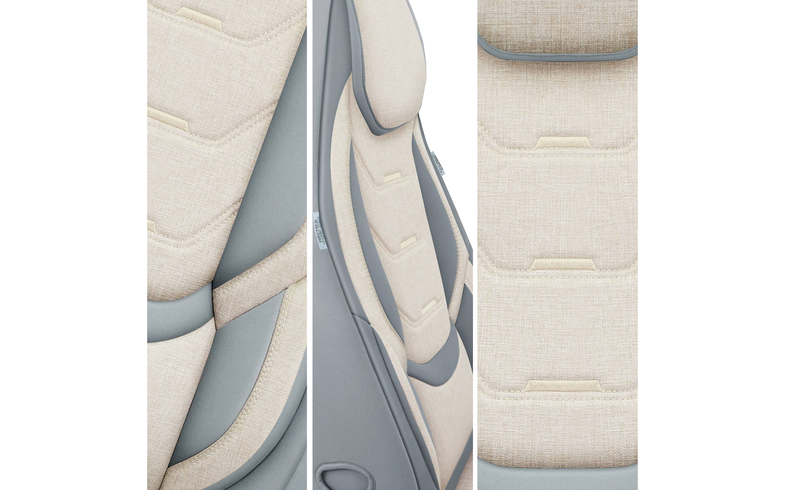 Setetrekk H-Serie for bobil 2 stk Ducato/Jumper/Boxer beige/grå bakside