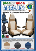 Setetrekk Mercury C med nakkestøtte for FASP 630 beige foran