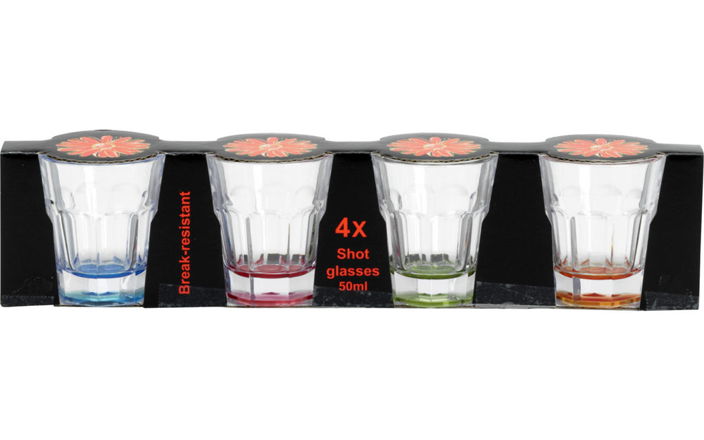 Shotglass 50 ml akryl BPA-fri 4-pack - Flamefield nærbilde