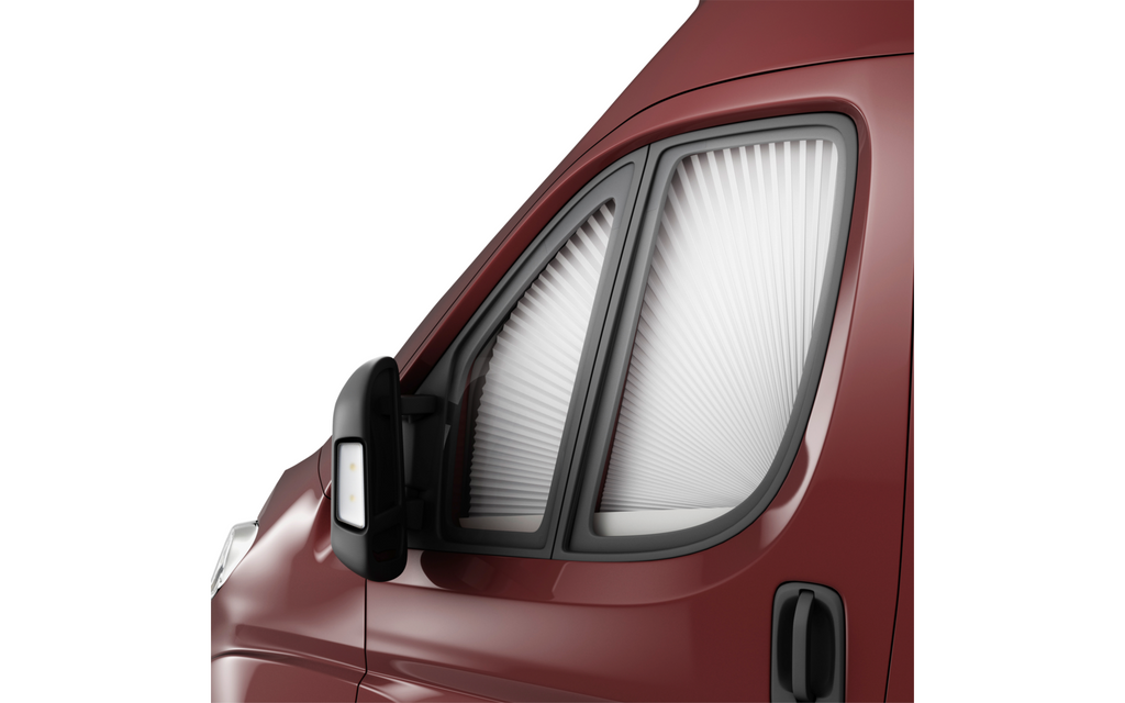 Montert Sideblending SP300 plissé for Fiat Ducato lysegrå