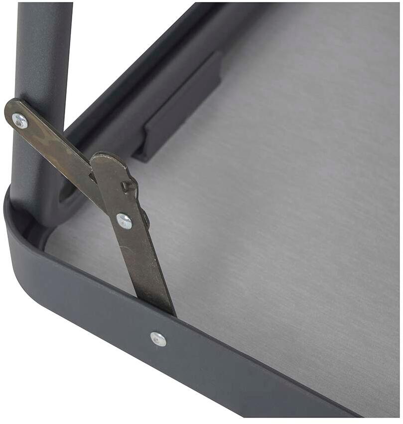 Sidebord AP/280 42,5x42,5x40 cm antrasitt montert på campingplass