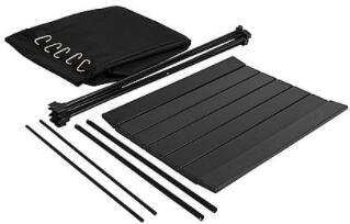 Sidebord Arion sammenleggbart med oppbevaring brukt som campingbord