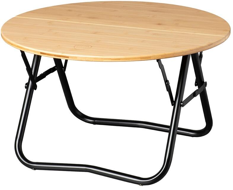 Sidebord Barista Bamboo sammenleggbart 60 cm Ø for camping