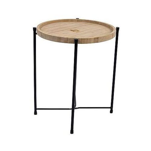 Sidebord Carnaby 32 x 32 cm med avtagbar bambusplate sett forfra