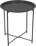 Sidebord Harlem i stål, svart, 40x40x50 cm forfra